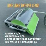 Bike Lane Sweeper Demo at Bike East Bay's Office