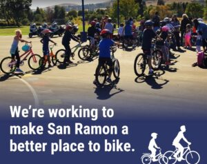 photo of a group of children on bicycles on a playground
"We're working to make San Ramon a better place to bike."