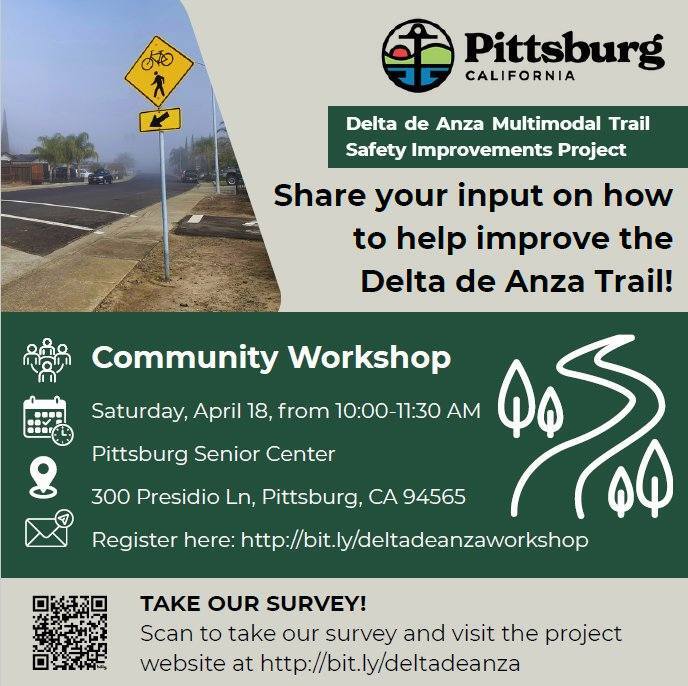 A flyer for a Community Workshop in Pittsburg on April 18 2026