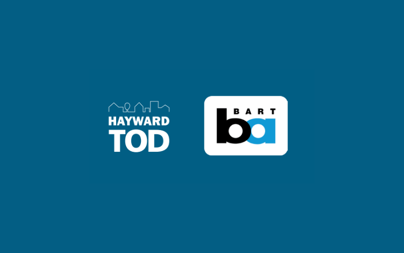 Hayward TOD and BART logos
