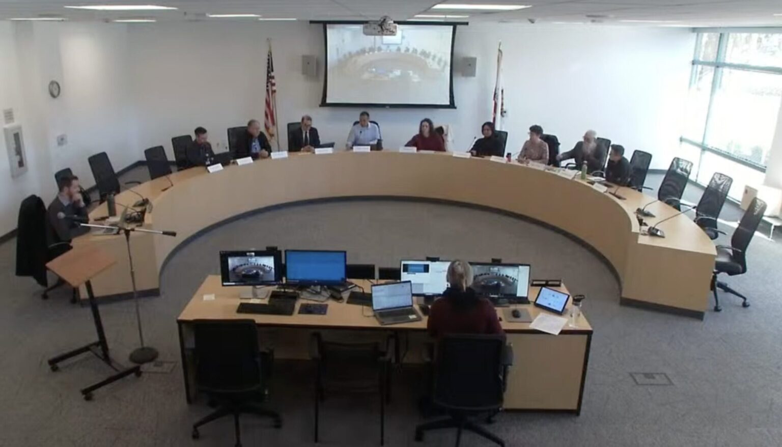Contra Costa County Bicycle and Pedestrian Advisory Committee (BPAC) meeting taking place in a modern conference room