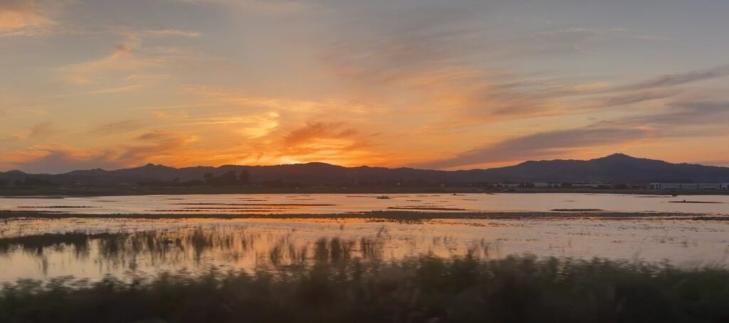 Sunset photo from Amtrak