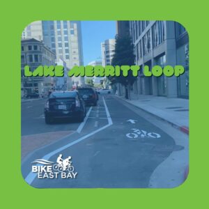 "Lake Merritt Loop" Photo of Franklin St parking protected bike lane in Downtown Oakland