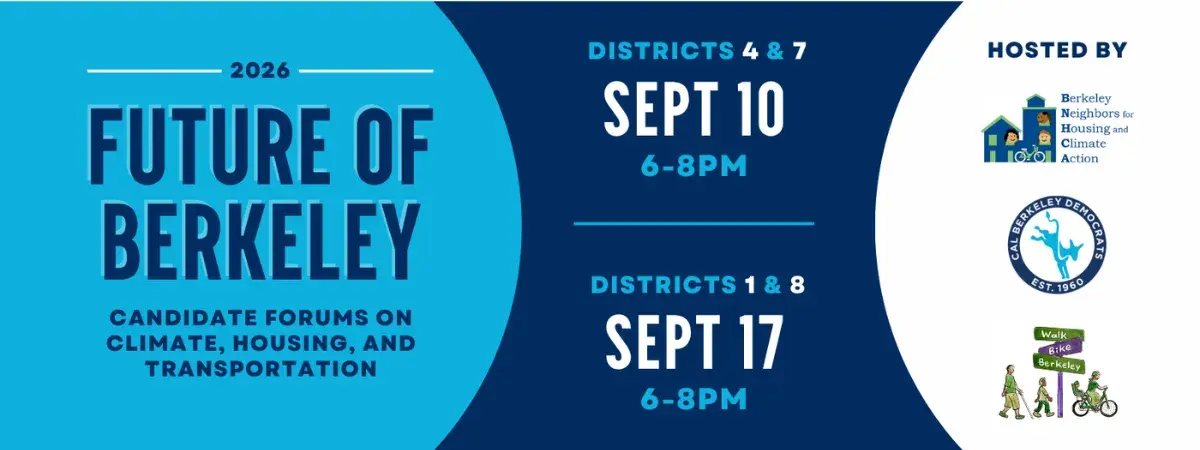 Berkeley candidate webinars September 10 and 17